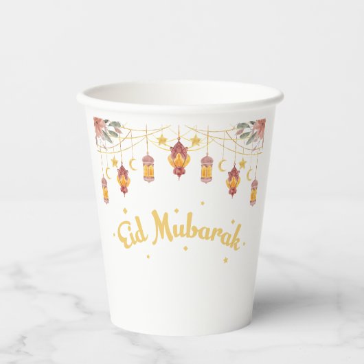 EID MUBARAK - EID PAPIEREN BEKERS (Voorkant)