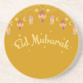 EID MUBARAK - EID T-Shirt Sierkussen Zandsteen Onderzetter (Voorkant)