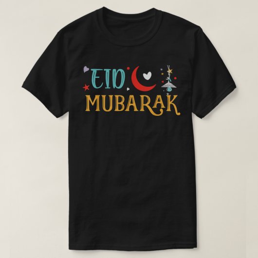 Eid Mubarak Eid Ul Fitr Eid Ul Adha Muslim Holiday T-shirt (Design voorkant)