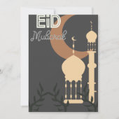 Eid Mubarak Eidl Fitri Islamitisch Wenskaart Aankondiging (Voorkant)