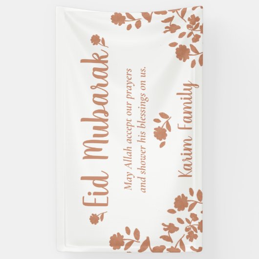 Eid Mubarak - Eigen islam - Startbord Spandoek (Verticaal)