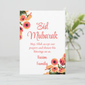 Eid Mubarak - Eigen islam - Startdecor Floral Dua Kaart (Staand voorkant)