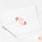Eid Mubarak - Eigen islam - Startdecor Floral Dua Vierkante Sticker (Envelop)