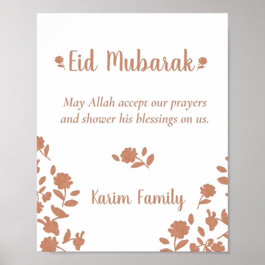 Eid Mubarak - Eigen islam - Stationair decor Poster (Voorkant)