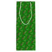 Eid Mubarak Elegant Green Gold Typografie Wijn Cadeautas (Achterkant)