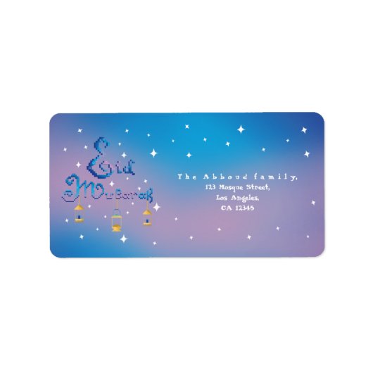Eid Mubarak Etiket (Voorkant)