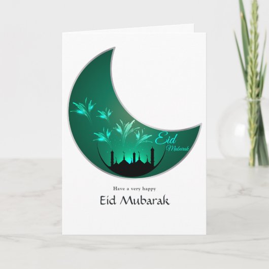 Eid Mubarak Familie Foto Groet Feestdagen Kaart (Voorkant)