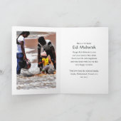 Eid Mubarak Familie Fotogroet Feestdagen Kaart (Binnen)