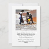 Eid Mubarak Familie Fotogroet Feestdagenkaart (Achterkant)