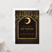 Eid Mubarak Familie Fotogroet Kaart (Voorkant / Achterkant in situ)