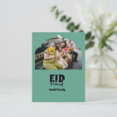 Eid Mubarak Familiefoto Feestdagenkaart (Staand voorkant)