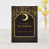 Eid Mubarak Family Greeting Kaart (Gele Bloem)