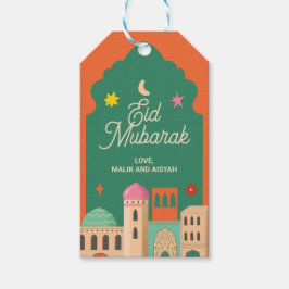 Eid Mubarak Favor Tags | Hand-Drawn Archways Cadeaulabel