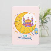 Eid Mubarak Feestdagenkaart (Staand voorkant)