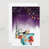 Eid Mubarak Feestdagenkaart (Voorkant / Achterkant)