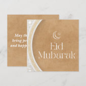 Eid Mubarak Feestdagenkaart (Voorkant / Achterkant)