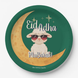 Eid Mubarak Feestviering Party  Papieren Bordje