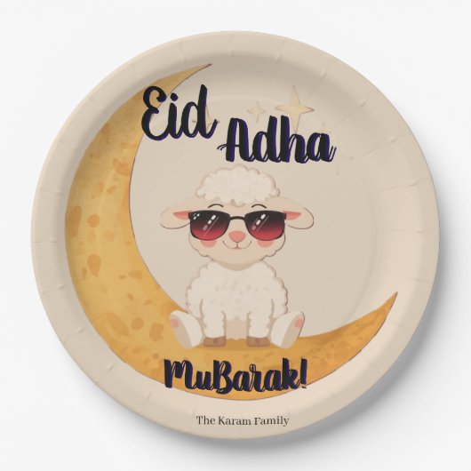 Eid Mubarak Feestviering Party  Papieren Bordje (Voorkant)
