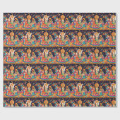 Eid Mubarak Festival Scene Inpakken Cadeaupapier (Vlak)