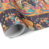 Eid Mubarak Festival Scene Inpakken Cadeaupapier (Rol Hoek)