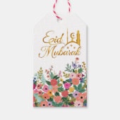 Eid mubarak floral cadeaulabel (Voorkant)