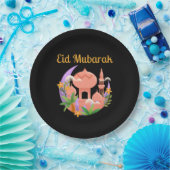 Eid Mubarak Floral Papieren Bordje (Feest)
