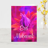 Eid mubarak floral wenskaart kaart (Gele Bloem)