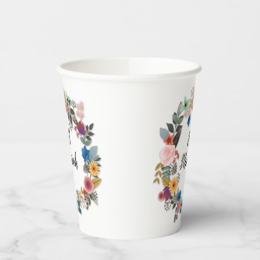 EID MUBARAK FLORAL WREATH BALLOON CUP PAPIEREN BEKERS (Links)