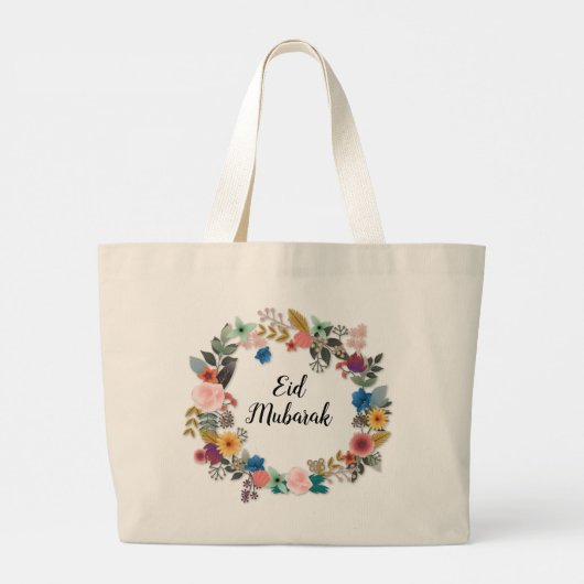 EID MUBARAK FLORAL WREATH TAS (Achterkant)