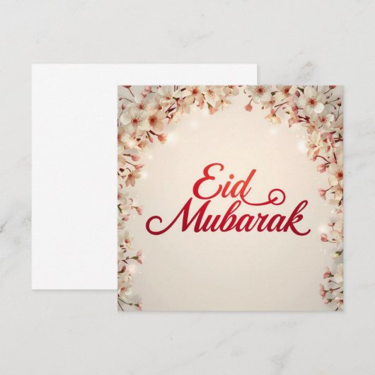 Eid mubarak for Eid Fitr Card Bedankkaart (Voorkant / Achterkant)
