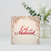 Eid mubarak for Eid Fitr Card Bedankkaart (Staand voorkant)
