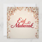 Eid mubarak for Eid Fitr Card Bedankkaart (Voorkant)