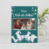 Eid Mubarak Foto voor oma Feestdagenkaart (Staand voorkant)