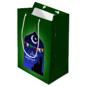 Eid Mubarak Garland Moon Medium Cadeauzakje (Voorkant Gekanteld)