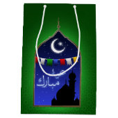 Eid Mubarak Garland Moon Medium Cadeauzakje (Achterkant)