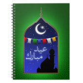 Eid Mubarak Garland Moon Notitieboek (Voorkant)