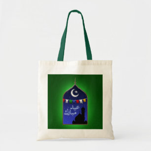 Eid Mubarak Garland Moon Tote Bag