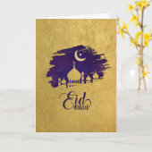 Eid Mubarak - Gelukkig offerfeest Kaart (Gele Bloem)