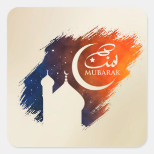 Eid Mubarak - Gelukkig offerfeest Vierkante Sticker