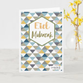 Eid Mubarak - Geometric Design Kaart (Gele Bloem)