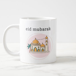 Eid Mubarak & gepersonaliseerde Initiaal koffie Mo Grote Koffiekop
