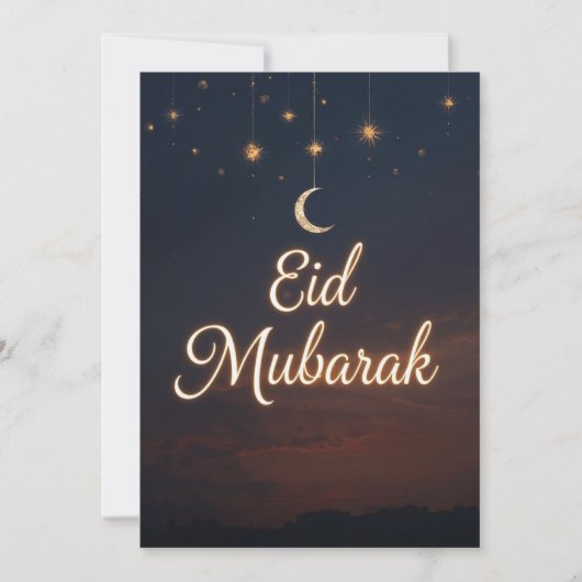 Eid mubarak gepersonaliseerde moderne kaart (Voorkant)