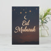 Eid mubarak gepersonaliseerde moderne kaart (Staand voorkant)
