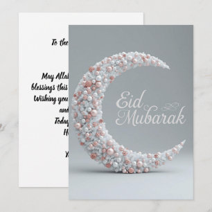 Eid mubarak gepersonaliseerde moderne kaart