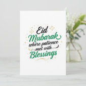 Eid mubarak gepersonaliseerde moderne kaart (Staand voorkant)