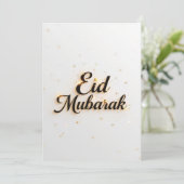 Eid mubarak gepersonaliseerde moderne kaart (Staand voorkant)
