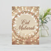 Eid mubarak gepersonaliseerde moderne wenskaart kaart (Staand voorkant)