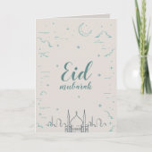 Eid Mubarak gevouwen wenskaart (Voorkant)