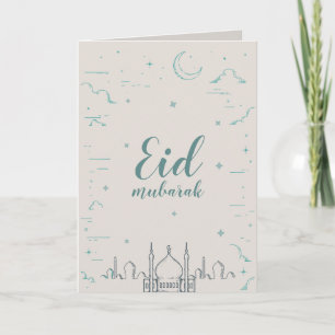 Eid Mubarak gevouwen wenskaart