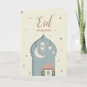 Eid Mubarak gevouwen wenskaart